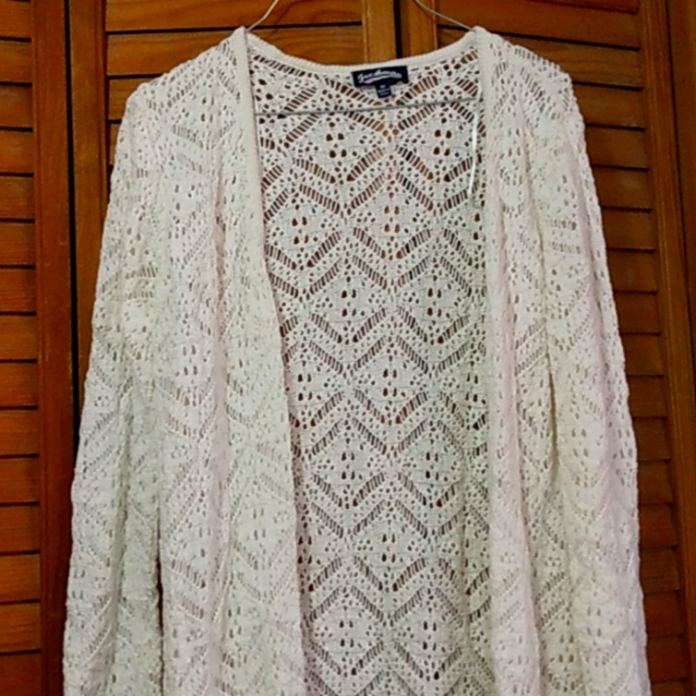 Freshman 1996 Cream Knit Long Cardigan